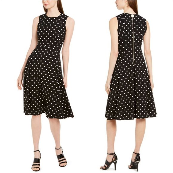 Calvin Klein Dresses & Skirts - Calvin Klein Polka-Dot Fit & Flare Dress